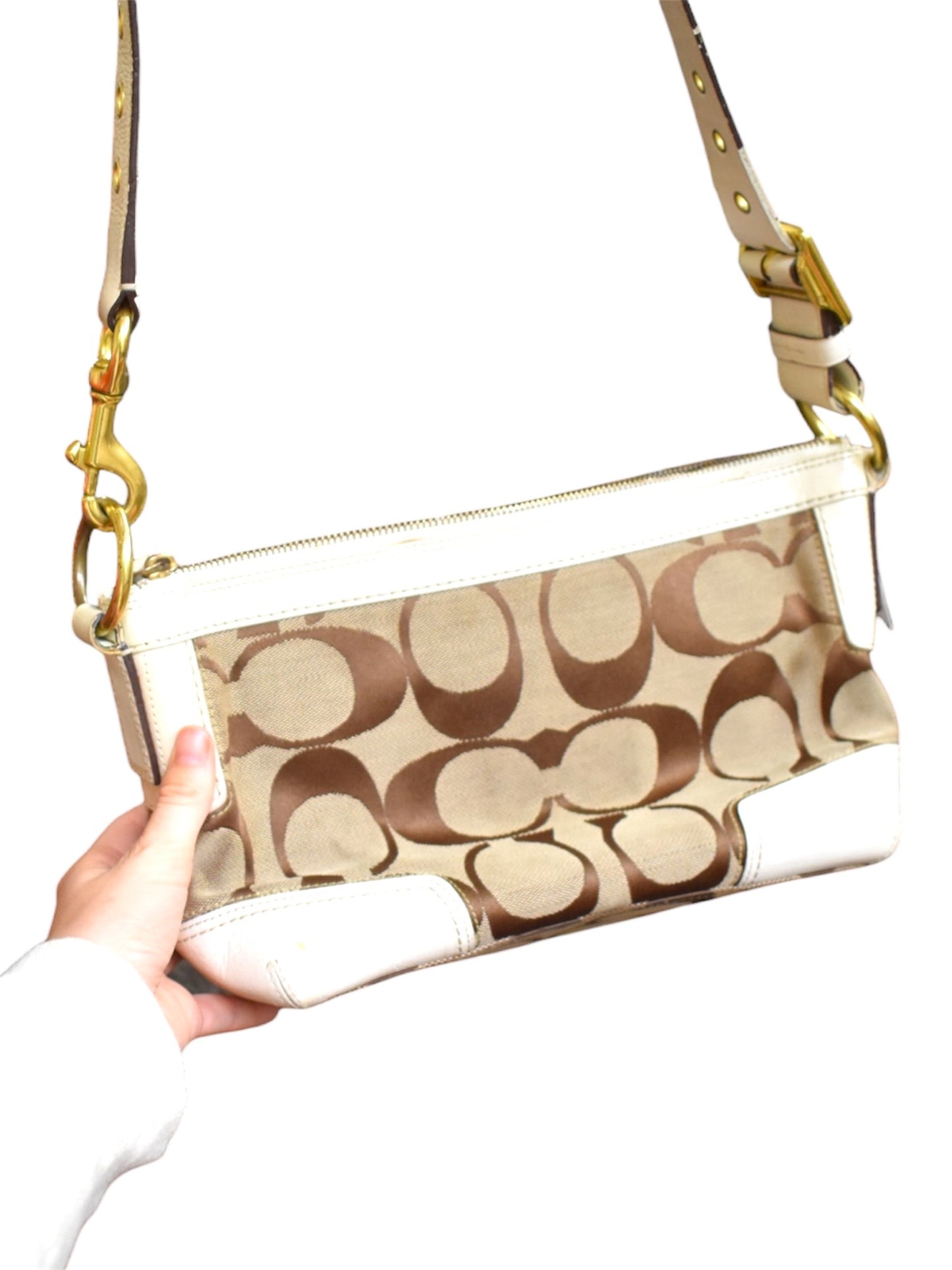 00s Striped Coach Bag