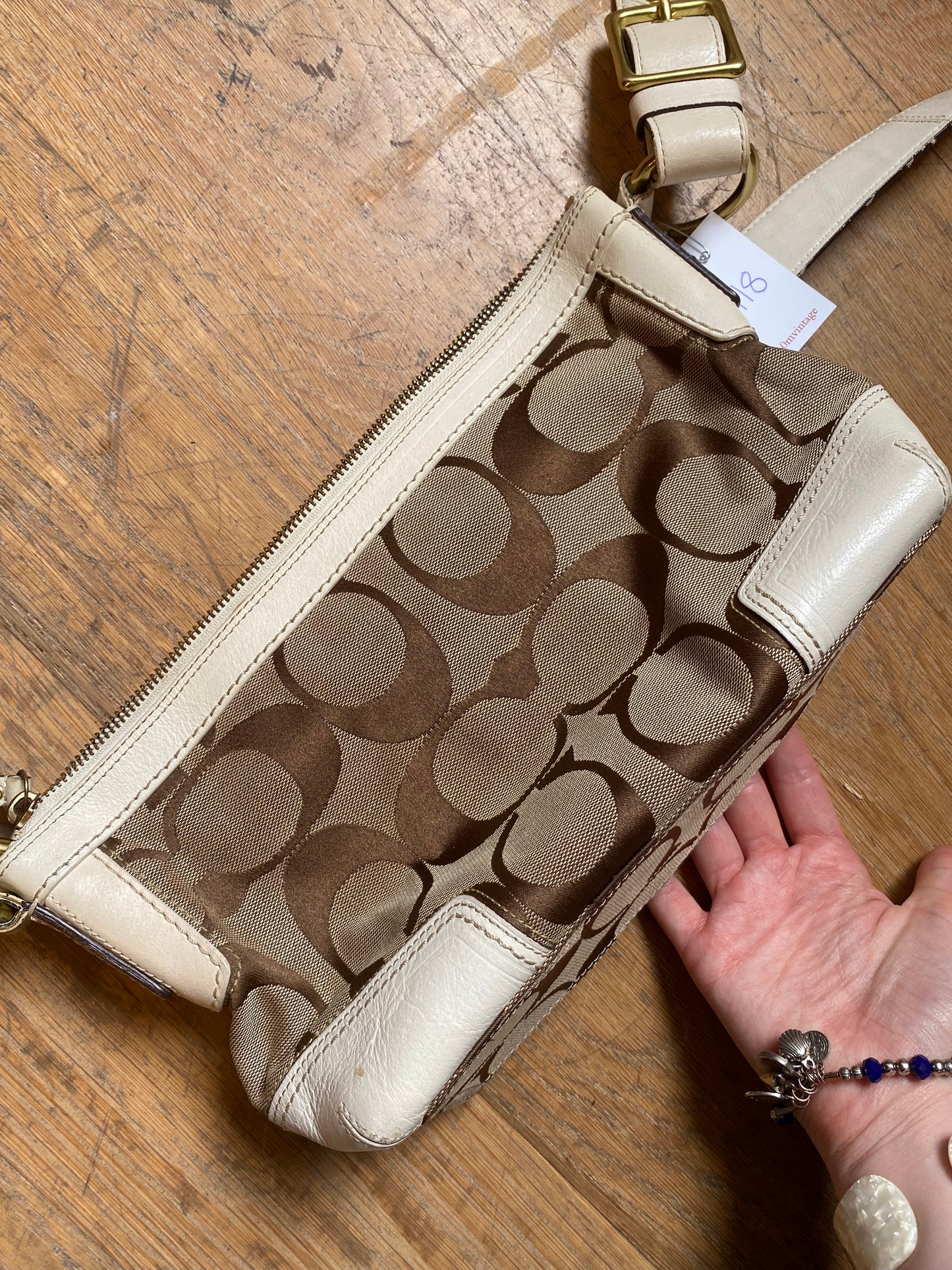 Pink Stripe 00s Coach Bag