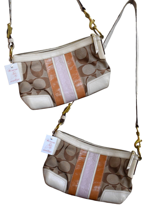 00s Striped Coach Bag
