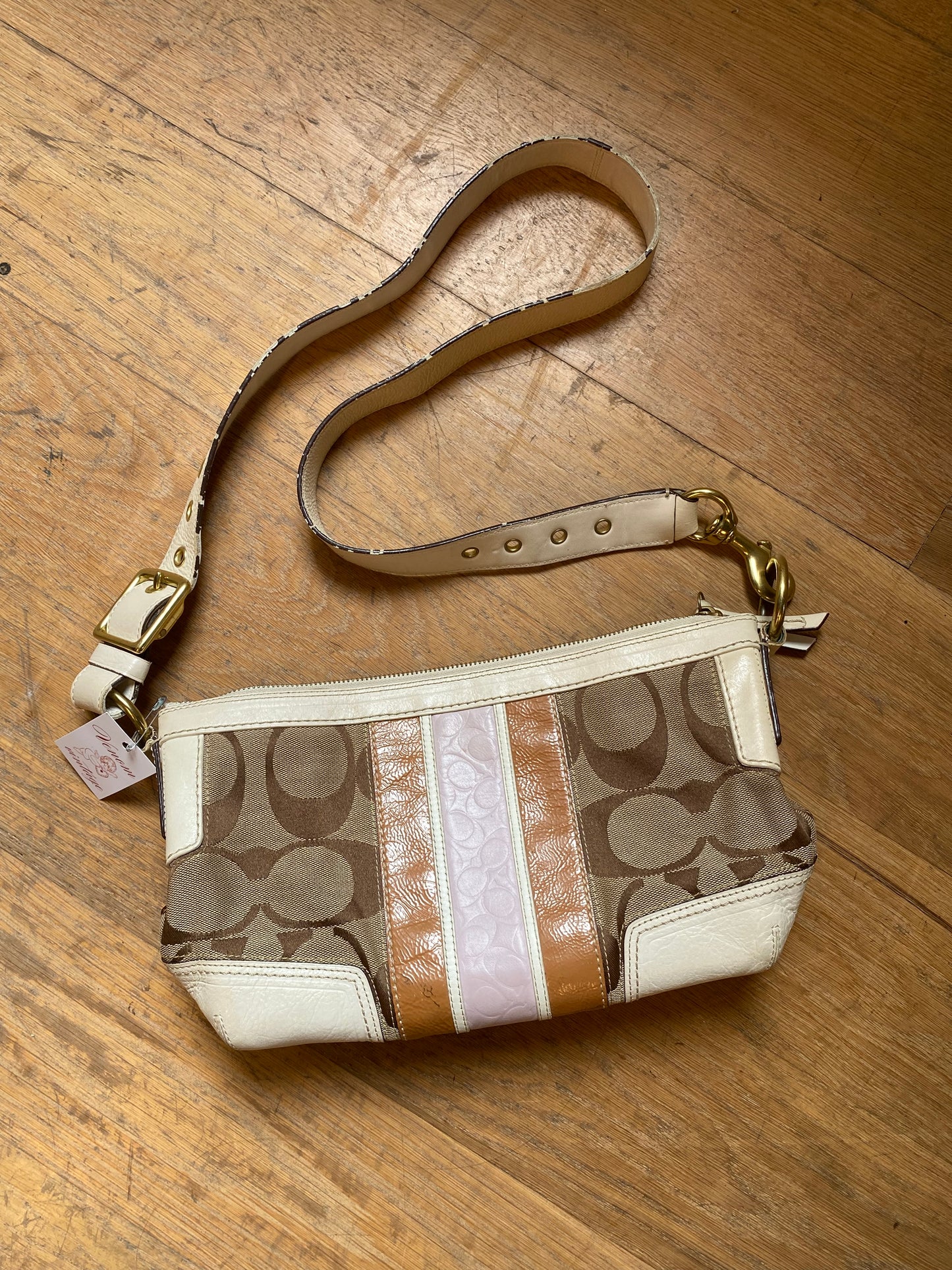 Pink Stripe 00s Coach Bag