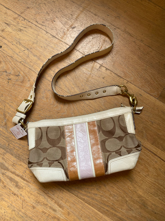 Pink Stripe 00s Coach Bag