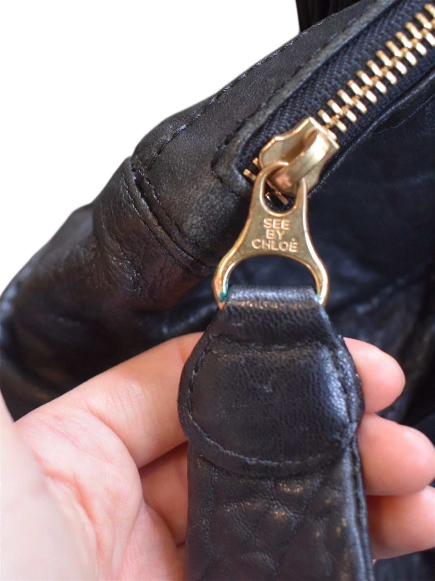 SEE BY CHLOÉ Black Leather Hobo Bag