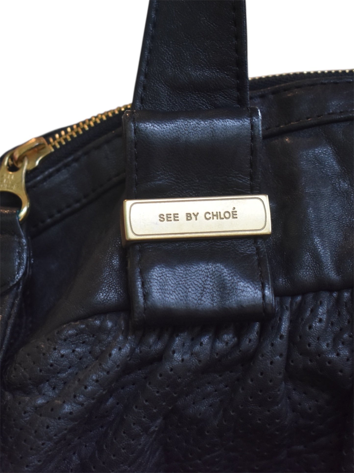 SEE BY CHLOÉ Black Leather Hobo Bag
