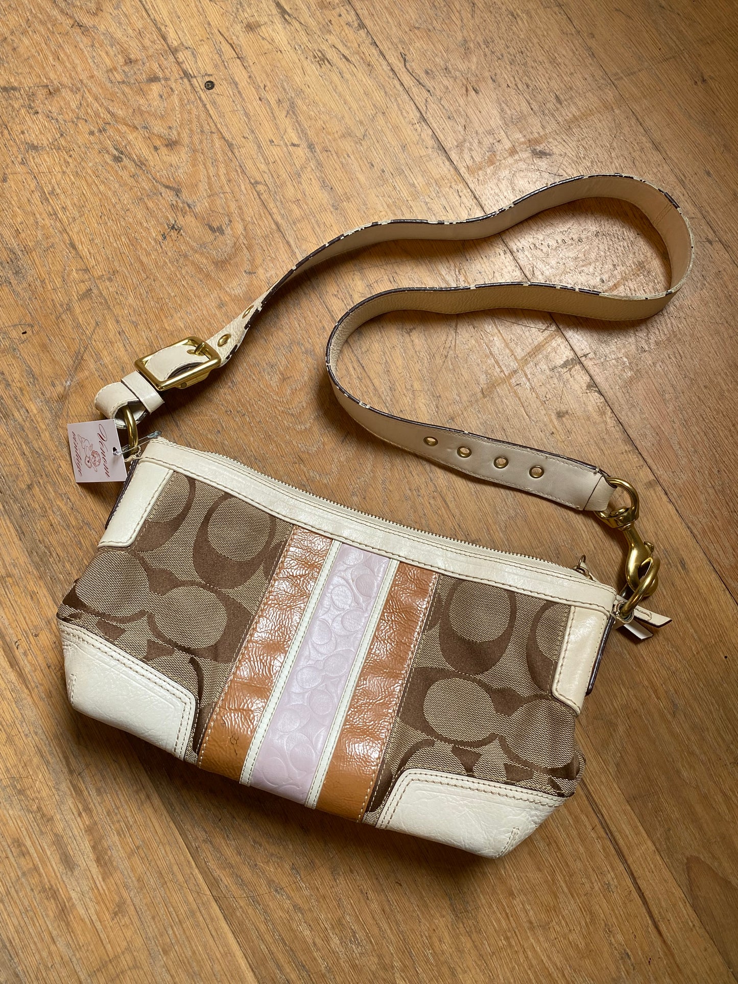 Pink Stripe 00s Coach Bag