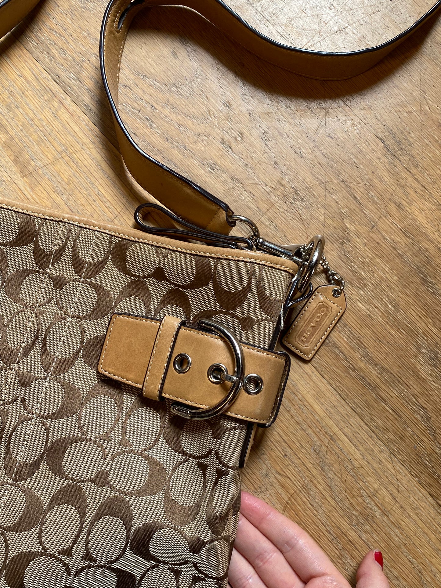Over the Shoulder Coach Buckle Bag
